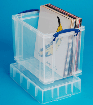 Really Useful Clear Stackable Storage Box with locking lids